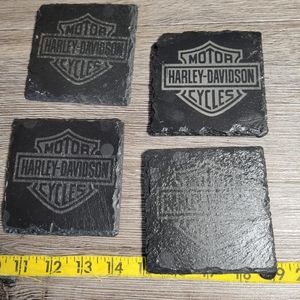 New‎ Slate Black Harley-Davidson Motorcycles Engraved Coasters